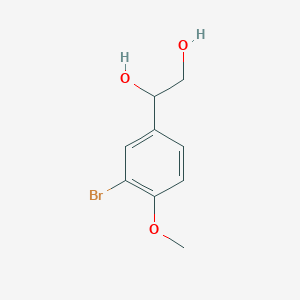 molecular formula C9H11BrO3 B13604986 1-(3-Bromo-4-methoxyphenyl)ethane-1,2-diol CAS No. 821806-11-5