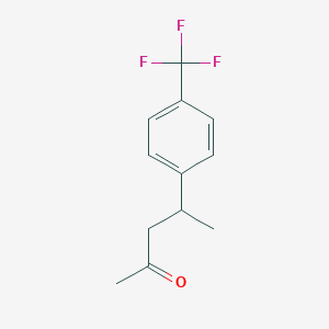 molecular formula C12H13F3O B13604988 4-(4-(Trifluoromethyl)phenyl)pentan-2-one 