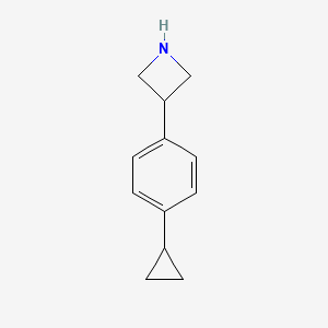 molecular formula C12H15N B13605015 3-(4-Cyclopropylphenyl)azetidine 