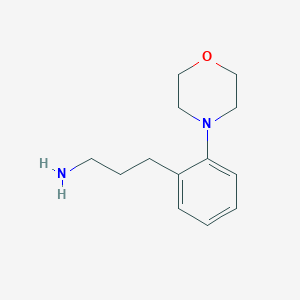 molecular formula C13H20N2O B13605030 2-(4-Morpholinyl)benzenepropanamine CAS No. 1000566-18-6