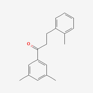 molecular formula C18H20O B1360505 3',5'-Dimethyl-3-(2-methylphenyl)propiophenone CAS No. 898789-60-1