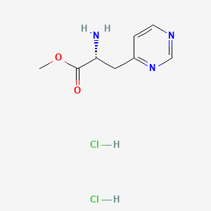 molecular formula C8H13Cl2N3O2 B13605068 methyl(2R)-2-amino-3-(pyrimidin-4-yl)propanoatedihydrochloride 