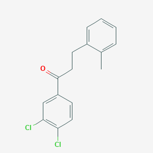 molecular formula C16H14Cl2O B1360509 3',4'-Dichloro-3-(2-methylphenyl)propiophenone CAS No. 898790-02-8