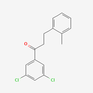 molecular formula C16H14Cl2O B1360510 3',5'-二氯-3-(2-甲基苯基)丙酮 CAS No. 898790-05-1