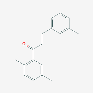 molecular formula C18H20O B1360515 2',5'-二甲基-3-(3-甲基苯基)丙酮 CAS No. 898790-75-5