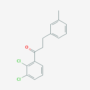 molecular formula C16H14Cl2O B1360518 2',3'-Dichloro-3-(3-methylphenyl)propiophenone CAS No. 898791-23-6