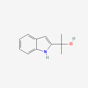 molecular formula C11H13NO B13605190 2-(1H-indol-2-yl)propan-2-ol 