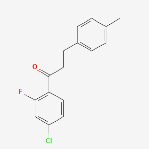 molecular formula C16H14ClFO B1360521 4'-氯-2'-氟-3-(4-甲基苯基)丙酮 CAS No. 898769-16-9
