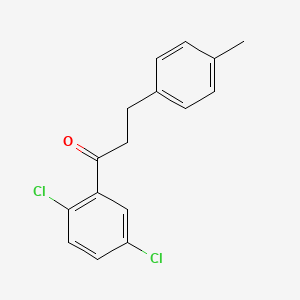 molecular formula C16H14Cl2O B1360522 2',5'-二氯-3-(4-甲基苯基)丙酮 CAS No. 898769-25-0