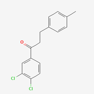 molecular formula C16H14Cl2O B1360523 3',4'-二氯-3-(4-甲基苯基)丙基苯甲酮 CAS No. 898769-28-3