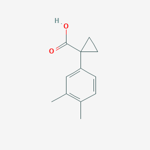 molecular formula C12H14O2 B13605243 1-(3,4-Dimethylphenyl)cyclopropane-1-carboxylic acid 