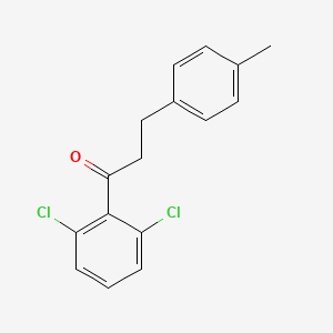 molecular formula C16H14Cl2O B1360525 2',6'-二氯-3-(4-甲基苯基)丙基苯酮 CAS No. 898769-46-5