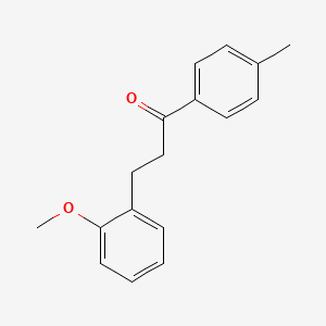 molecular formula C17H18O2 B1360527 3-(2-甲氧基苯基)-4'-甲基丙基苯甲酮 CAS No. 898769-63-6