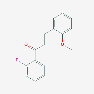 molecular formula C16H15FO2 B1360528 2'-氟-3-(2-甲氧基苯基)丙酮 CAS No. 898770-24-6