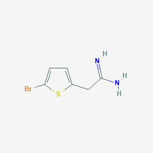 molecular formula C6H7BrN2S B13605284 2-(5-Bromothiophen-2-yl)acetimidamide 