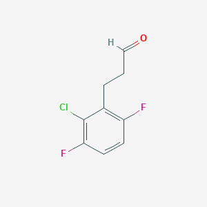 molecular formula C9H7ClF2O B13605314 3-(2-Chloro-3,6-difluorophenyl)propanal CAS No. 1057670-95-7