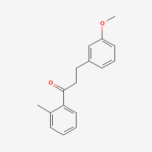 molecular formula C17H18O2 B1360532 3-(3-甲氧基苯基)-2'-甲基丙基苯甲酮 CAS No. 898774-37-3