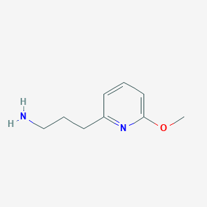 molecular formula C9H14N2O B13605400 3-(6-Methoxypyridin-2-YL)propan-1-amine 