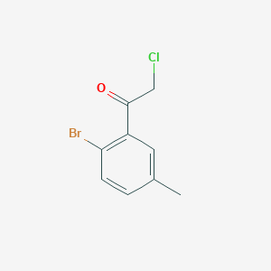 molecular formula C9H8BrClO B13605479 1-(2-Bromo-5-methylphenyl)-2-chloroethan-1-one 