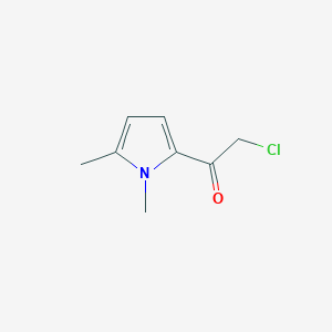 molecular formula C8H10ClNO B13605513 2-chloro-1-(1,5-dimethyl-1H-pyrrol-2-yl)ethan-1-one 