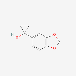 molecular formula C10H10O3 B13605517 1-(Benzo[d][1,3]dioxol-5-yl)cyclopropan-1-ol 