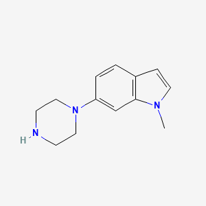 molecular formula C13H17N3 B13605526 1-Methyl-6-(piperazin-1-yl)-1H-indole 