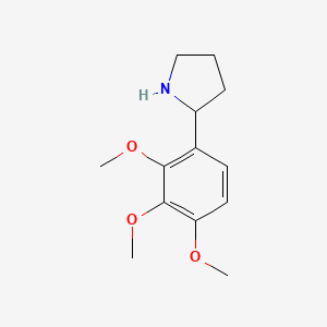 molecular formula C13H19NO3 B13605555 2-(2,3,4-Trimethoxyphenyl)pyrrolidine 