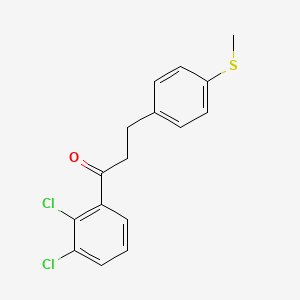 B1360557 2',3'-Dichloro-3-(4-thiomethylphenyl)propiophenone CAS No. 898781-67-4