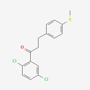 molecular formula C16H14Cl2OS B1360558 2',5'-Dichloro-3-(4-thiomethylphenyl)propiophenone CAS No. 898781-71-0