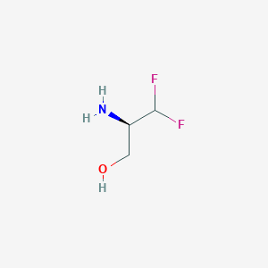 molecular formula C3H7F2NO B13605584 (R)-2-Amino-3,3-difluoropropan-1-OL 