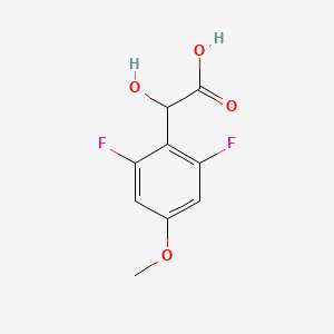 molecular formula C9H8F2O4 B13605604 2,6-Difluoro-4-methoxymandelic acid 