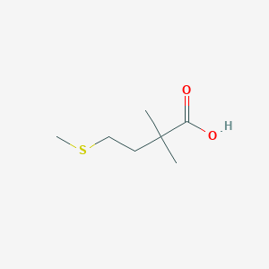 molecular formula C7H14O2S B13605613 2,2-Dimethyl-4-(methylsulfanyl)butanoic acid 