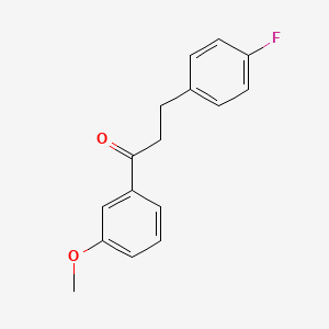 molecular formula C16H15FO2 B1360569 3-(4-氟苯基)-3'-甲氧基丙酮 CAS No. 898767-93-6