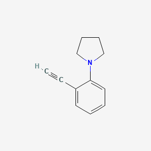 molecular formula C12H13N B13605699 1-(2-Ethynylphenyl)pyrrolidine 