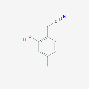 molecular formula C9H9NO B13605704 2-(2-Hydroxy-4-methylphenyl)acetonitrile 