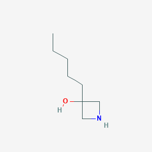 molecular formula C8H17NO B13605705 3-Pentylazetidin-3-ol 