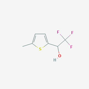 molecular formula C7H7F3OS B13605709 alpha-(Trifluoromethyl)-5-methylthiophene-2-methanol 