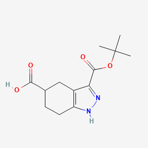 3-(tert-butoxycarbonyl)-4,5,6,7-tetrahydro-2H-indazole-5-carboxylic acid