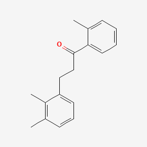 B1360576 3-(2,3-Dimethylphenyl)-2'-methylpropiophenone CAS No. 898768-96-2