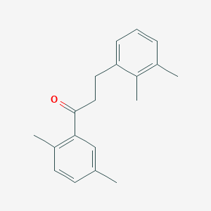 molecular formula C19H22O B1360581 2',5'-二甲基-3-(2,3-二甲基苯基)丙酮 CAS No. 898792-77-3