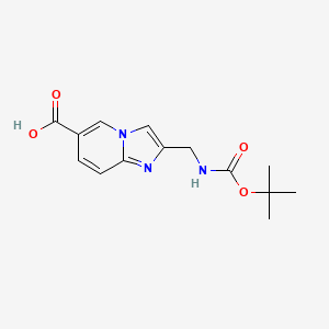 2-({[(Tert-butoxy)carbonyl]amino}methyl)imidazo[1,2-a]pyridine-6-carboxylicacid