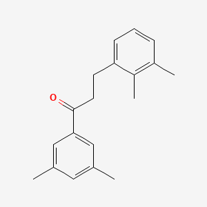 molecular formula C19H22O B1360583 3',5'-Dimethyl-3-(2,3-dimethylphenyl)propiophenone CAS No. 898792-86-4