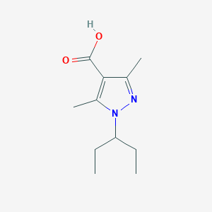 molecular formula C11H18N2O2 B13605843 3,5-Dimethyl-1-(pentan-3-yl)-1h-pyrazole-4-carboxylic acid 