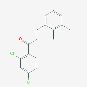 molecular formula C17H16Cl2O B1360585 2',4'-Dichloro-3-(2,3-dimethylphenyl)propiophenone CAS No. 898793-25-4