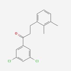 molecular formula C17H16Cl2O B1360586 3',5'-Dichloro-3-(2,3-dimethylphenyl)propiophenone CAS No. 898793-31-2