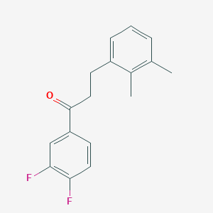 molecular formula C17H16F2O B1360587 3',4'-Difluoro-3-(2,3-dimethylphenyl)propiophenone CAS No. 898793-35-6