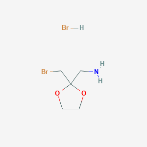 1-[2-(Bromomethyl)-1,3-dioxolan-2-yl]methanaminehydrobromide