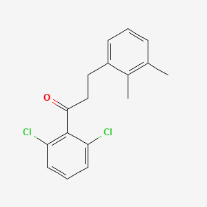 molecular formula C17H16Cl2O B1360588 2',6'-Dichloro-3-(2,3-dimethylphenyl)propiophenone CAS No. 898793-41-4