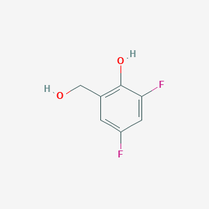 molecular formula C7H6F2O2 B13605880 2,4-Difluoro-6-(hydroxymethyl)phenol 