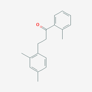 molecular formula C18H20O B1360589 3-(2,4-Dimethylphenyl)-2'-methylpropiophenone CAS No. 898793-53-8